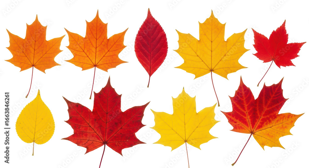 Obraz premium Isolated Autumn Leaves