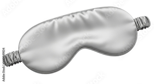 Canvastavla Isolated Silver Silk Sleep Mask