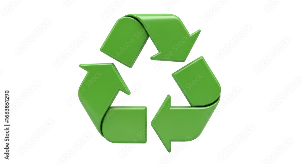 Obraz premium Isolated Green Recycle Symbol