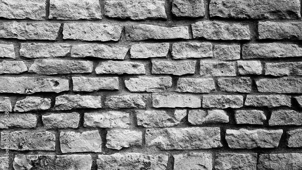 Obraz premium Black grey brick old stone wall texture background