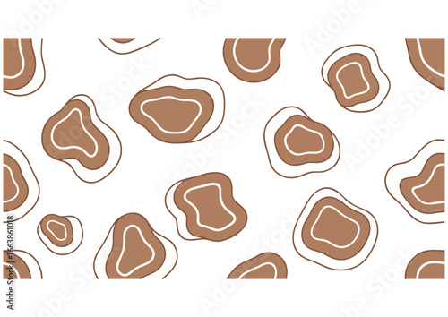 Black silhouette of stones or pebbles on a white background