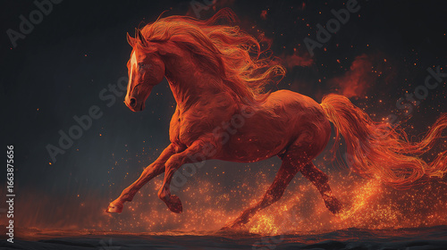 2014 Chinese New Year greeting card design done with light painting technique