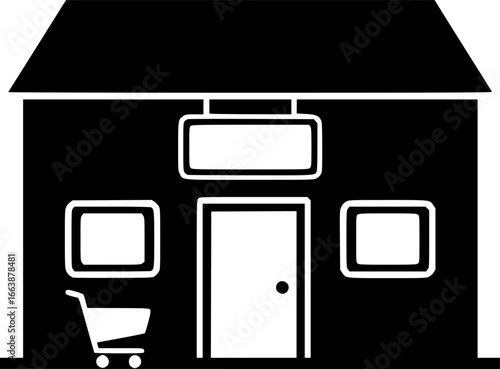 storefront shop icon vector illustration