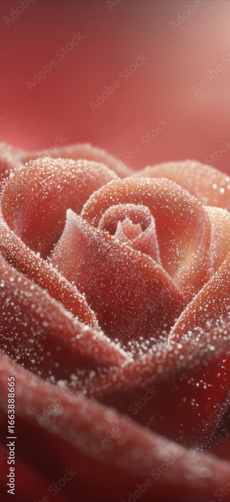 Fototapeta premium Close-up of a frosted rose