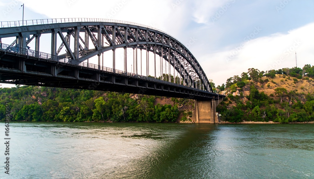 Obraz premium Picturesque view of Gladesville Bridge across the Parramatta River, Sydney