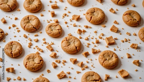 Assorted Cookies and Crumbs Light Surface