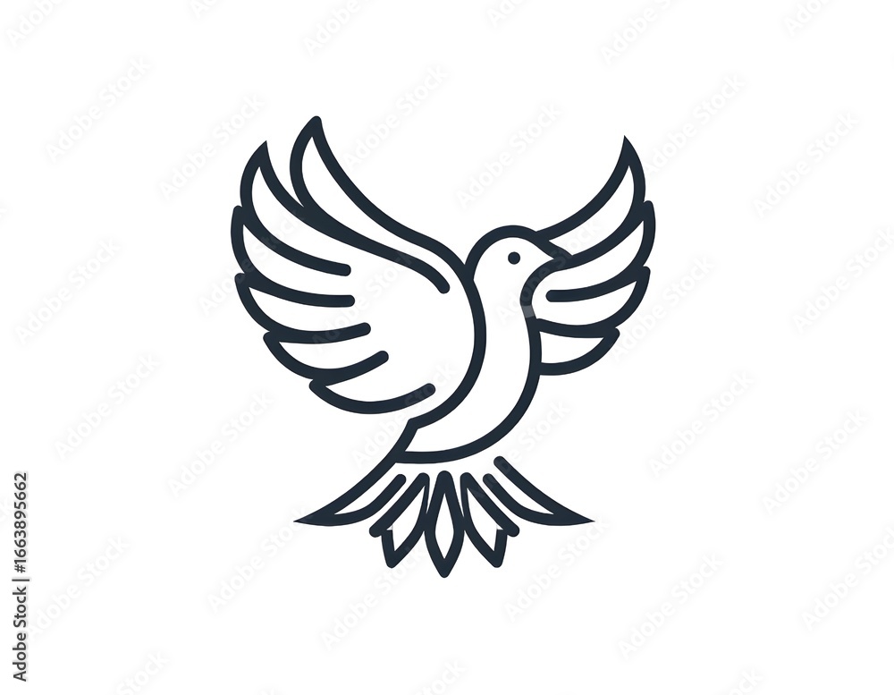 Fototapeta premium dove of peace-bird icon