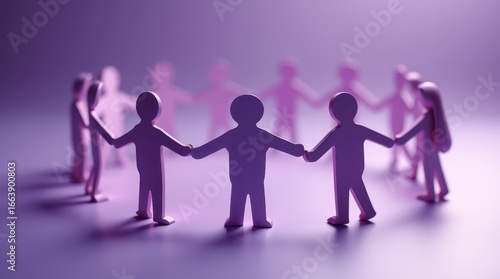 Circle of Unity: In a symbolic representation of unity and cooperation, paper cutouts form a circle.