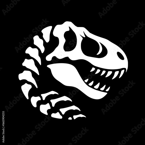 Dino symbol silhouette vector design