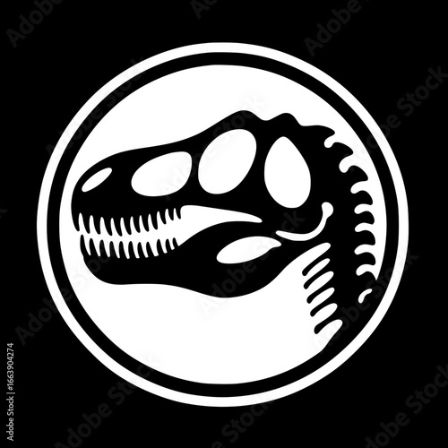 Dino symbol silhouette vector design