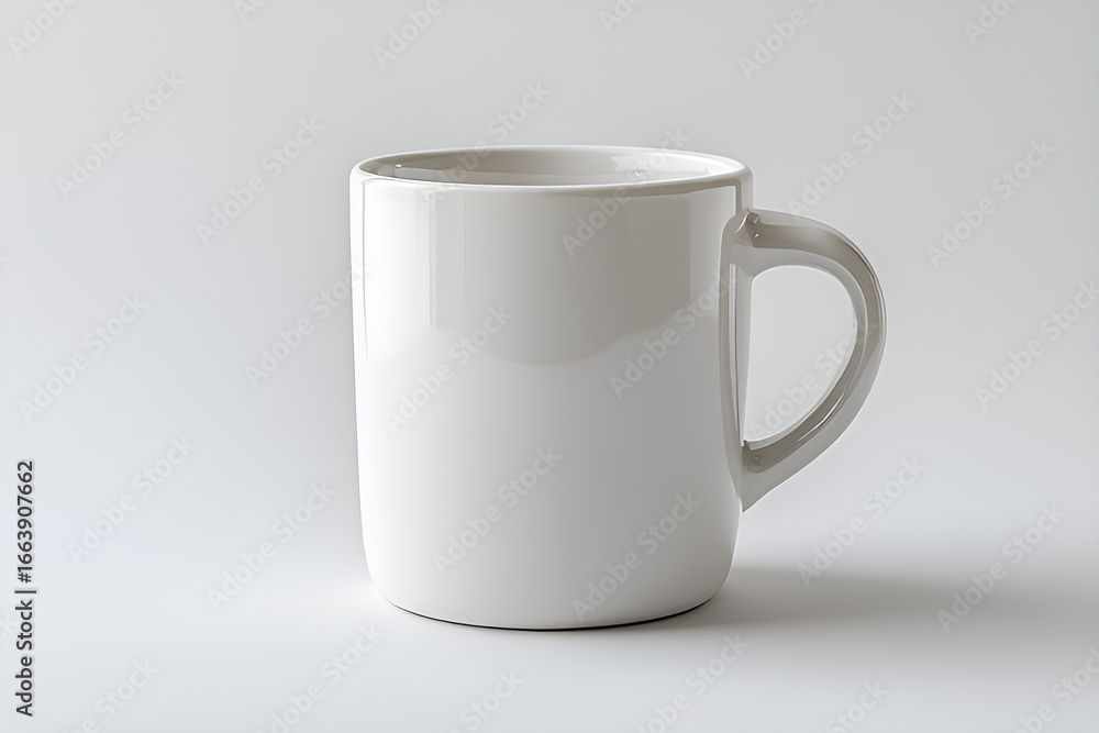 Fototapeta premium white cup on white background