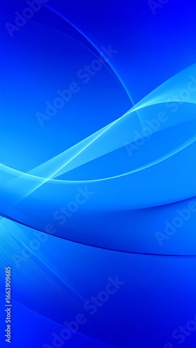 Abstract digital art with flowing blue lines