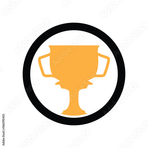 Championship Cup Trophy Logo Illustration Award Winner Template Design