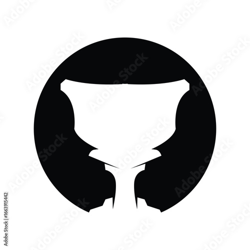 Championship Cup Trophy Logo Illustration Award Winner Template Design
