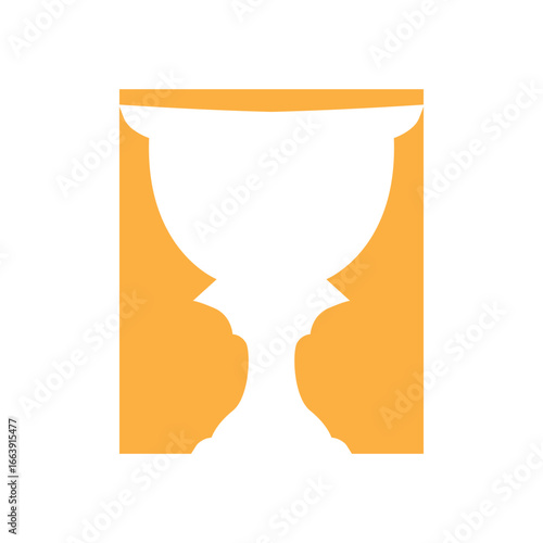Championship Cup Trophy Logo Illustration Award Winner Template Design