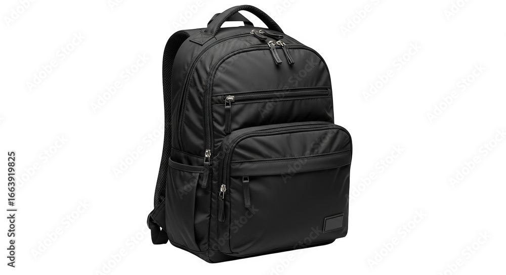 Fototapeta premium Black Backpack Modern Design Travel Bag