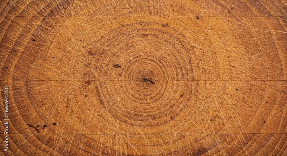 Fototapeta premium Used Wood Cutting Board Texture Background