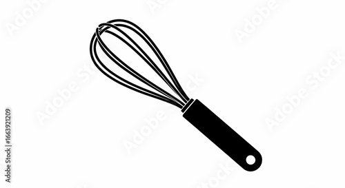 Culinary Whisk Vector Illustration Icon for Food Preparation Design
