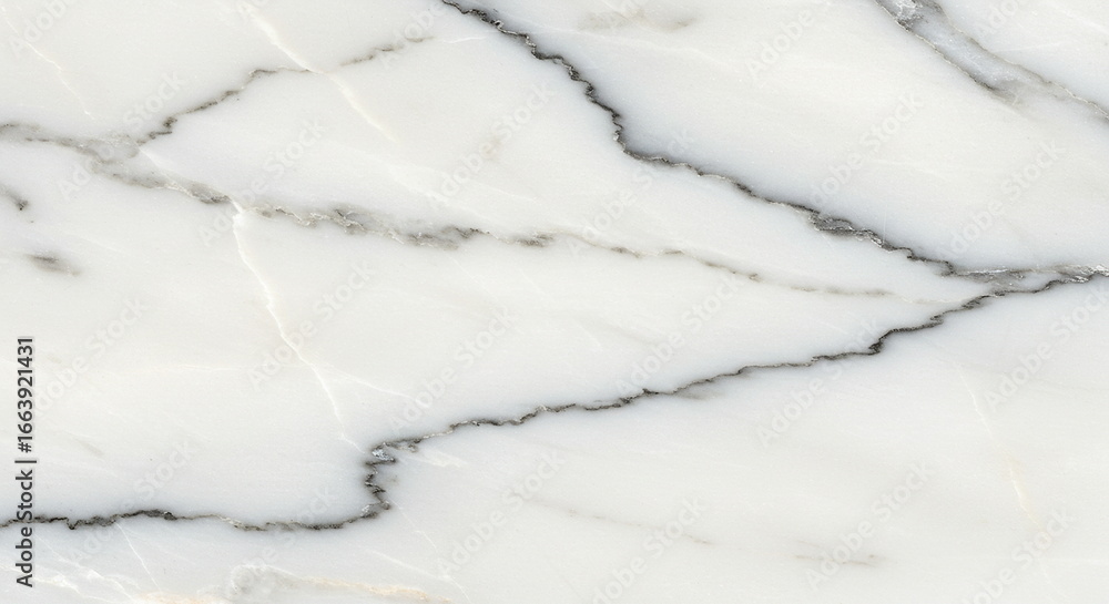 Fototapeta premium White Marble Texture Background with Grey Veins
