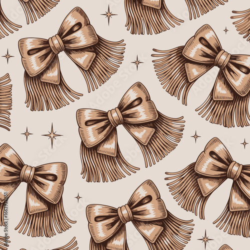 A chic collection of elegantly drawn bows with intricate details and a classic touch, ideal for vintage-themed projects or items requiring a graceful yet stylish appeal.