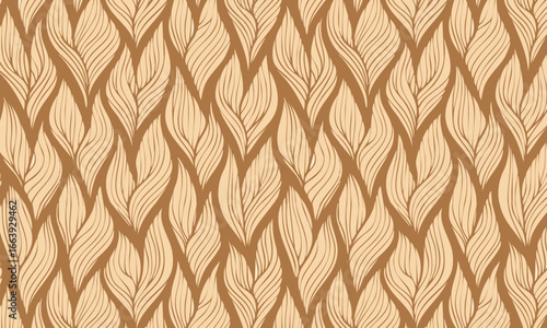 Cozy Braided Leaves and Knit Sweater Seamless Pattern