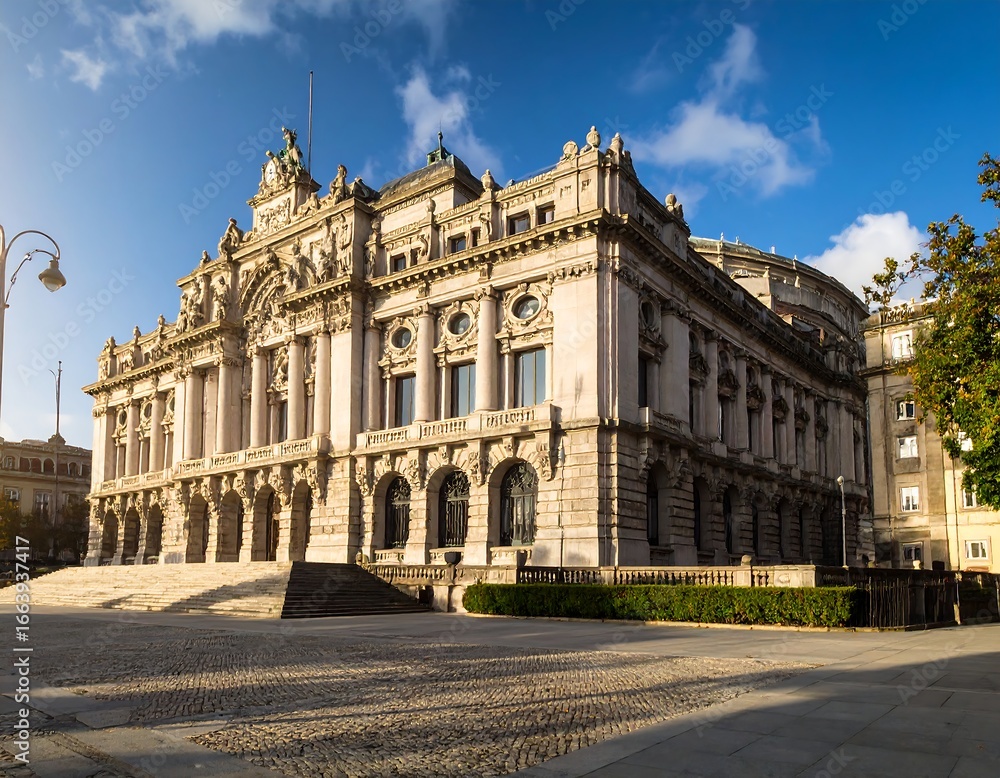 Fototapeta premium Historic building, sunny day, European architecture