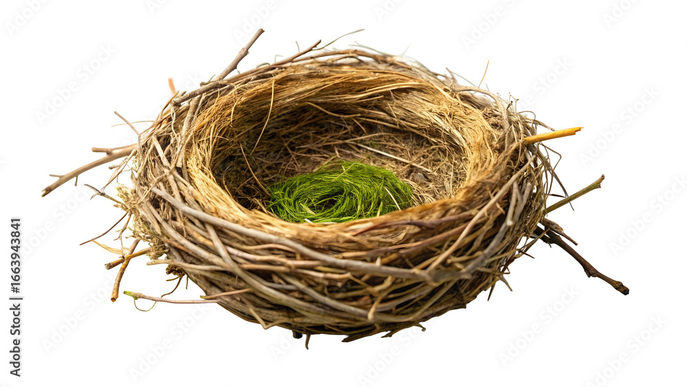 Obraz premium bird nest on white background