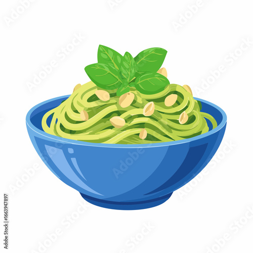 Delicious pasta food fettuccine alfredo isolated on white background
1