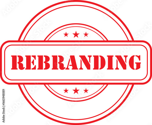 rebranding Rubber Stamp Vector Template	