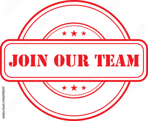 join our team Rubber Stamp Vector Template	