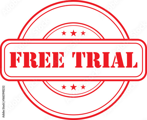 free trial Rubber Stamp Vector Template	