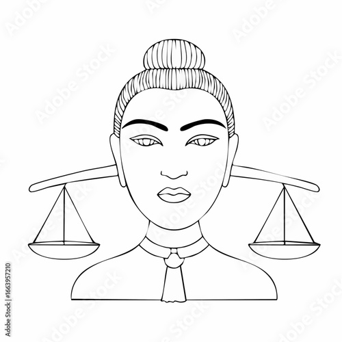 principled ethical advisor doodle icon guiding choices through moral and societal lenses