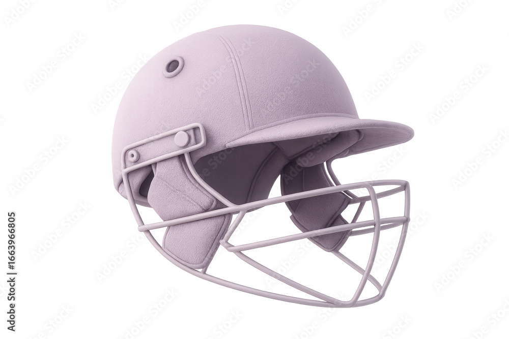 Naklejka premium Cricket helmet ensuring safety during gameplay, featuring a transparent background for easy integration into designs
