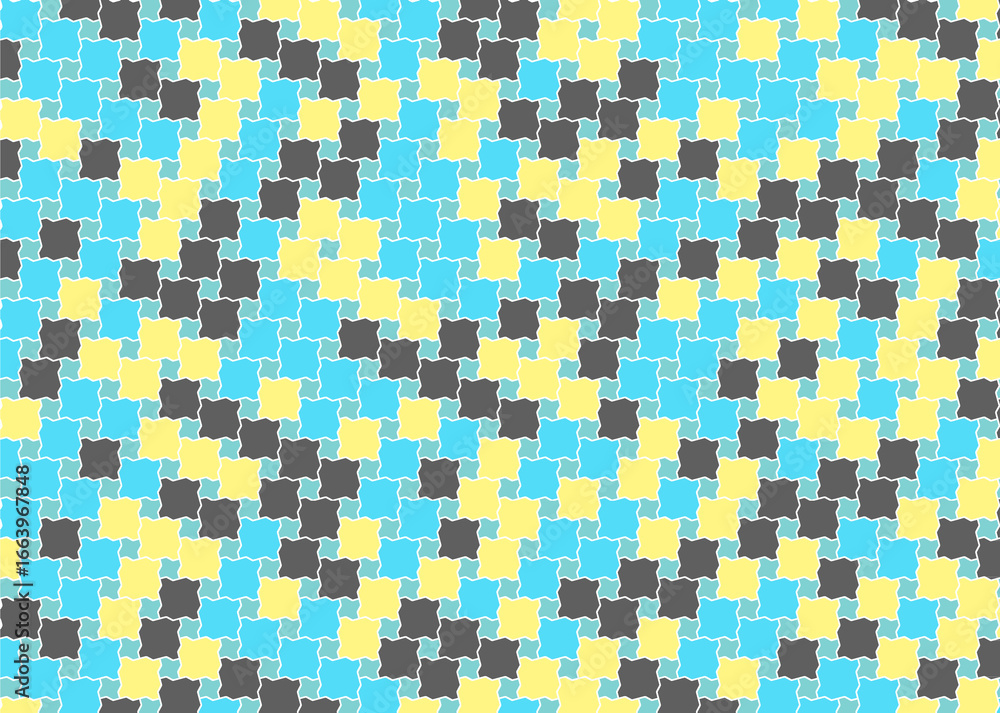 Fototapeta premium 幾何学的なタイル模様 背景