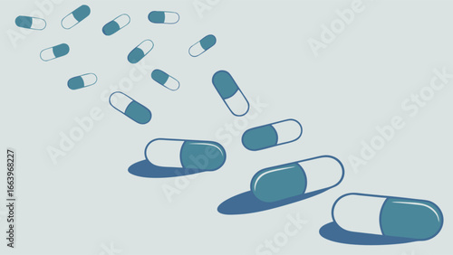 Falling Capsules A Visual Representation of Medication and Healthcare