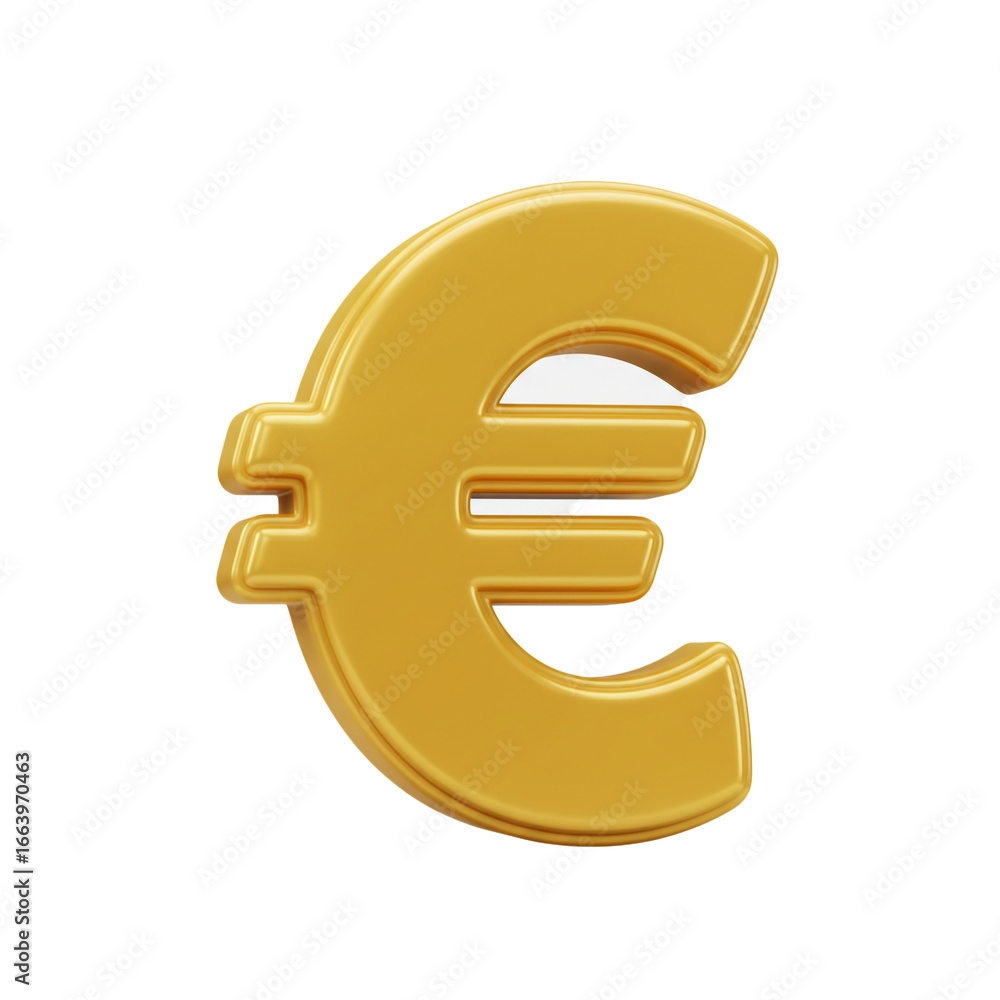 Fototapeta premium A golden, three-dimensional Euro symbol is rendered against a stark black backdrop, showcasing the currency's representation in a visually appealing, isolated manner.