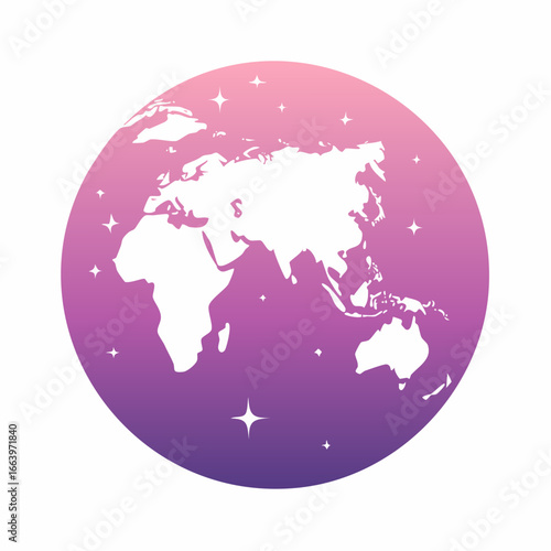 Moon in sky at night background asset game 2d futuristic generative ai
2
