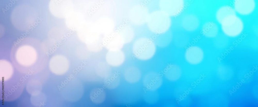 Fototapeta premium Abstract blue and white gradient background with soft bokeh lights, texture, wallpaper