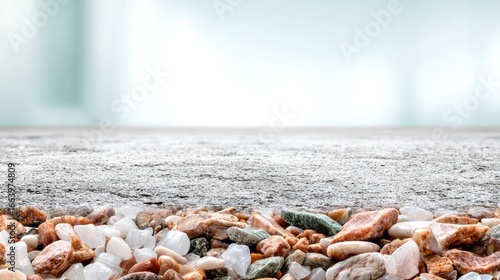 Stone Surface Texture: A tactile, close-up view highlights the natural details of a stone surface, its textured character, with a blurred background.