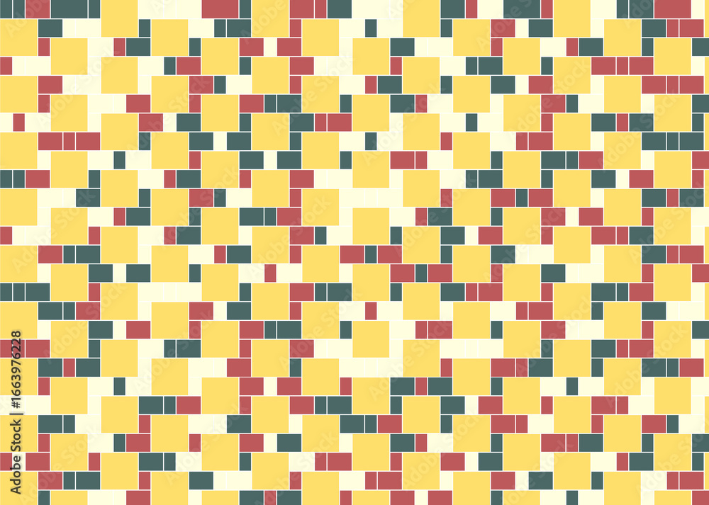 Fototapeta premium 幾何学的なタイル模様 背景