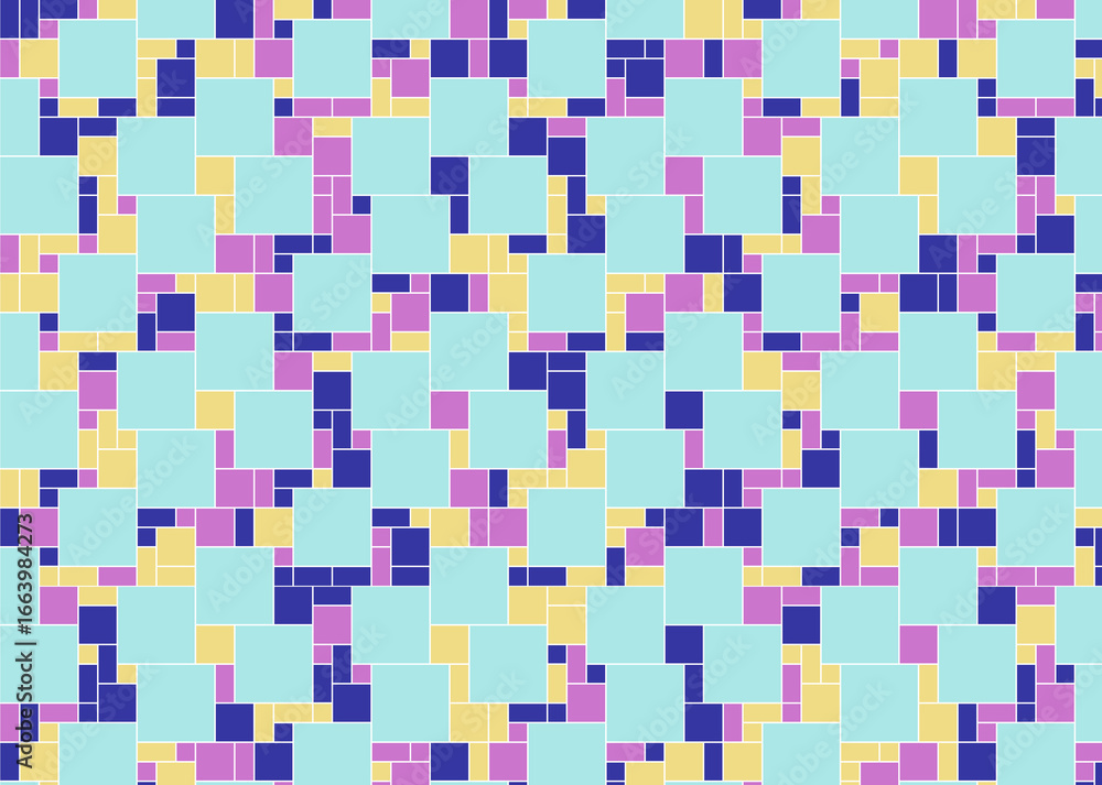 Fototapeta premium 幾何学的なタイル模様 背景