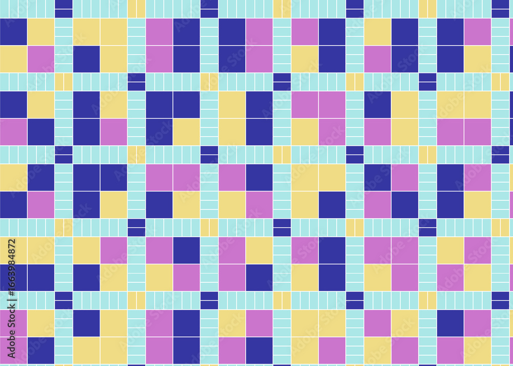 Fototapeta premium 幾何学的なタイル模様 背景