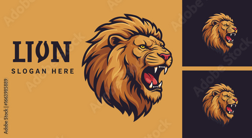 Roaring Lion Head Logo Design