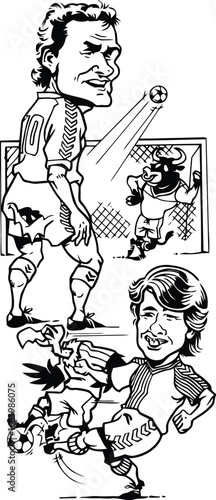 Dynamic illustration of a soccer player in action capturing the energy and athleticism of the sport with vibrant colors and clean vector lines