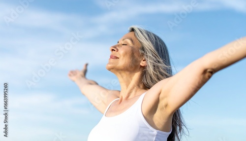 Woman Enjoying Freedom and Fresh Air A Feeling of Liberation