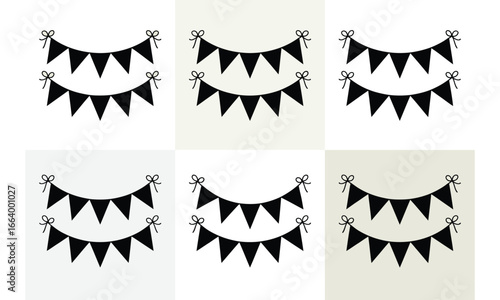 Black Pennant Banners
