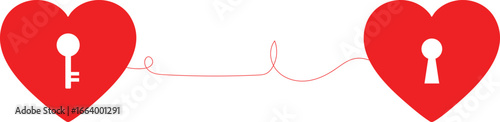 Heart Key & Keyhole Icon – Romantic Symbol of Love, Connection, and Compatibility
