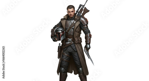 Armored Bounty Hunter Illustration