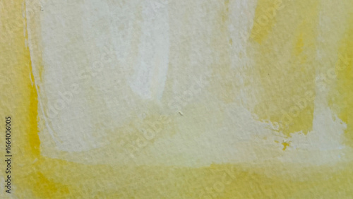 Yellow watercolor texture background, hand painted background material with watercolor, analog material with brushstroke texture, banner