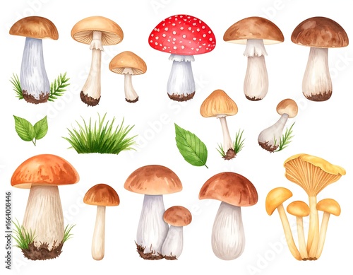 Illustration of various mushrooms (1)